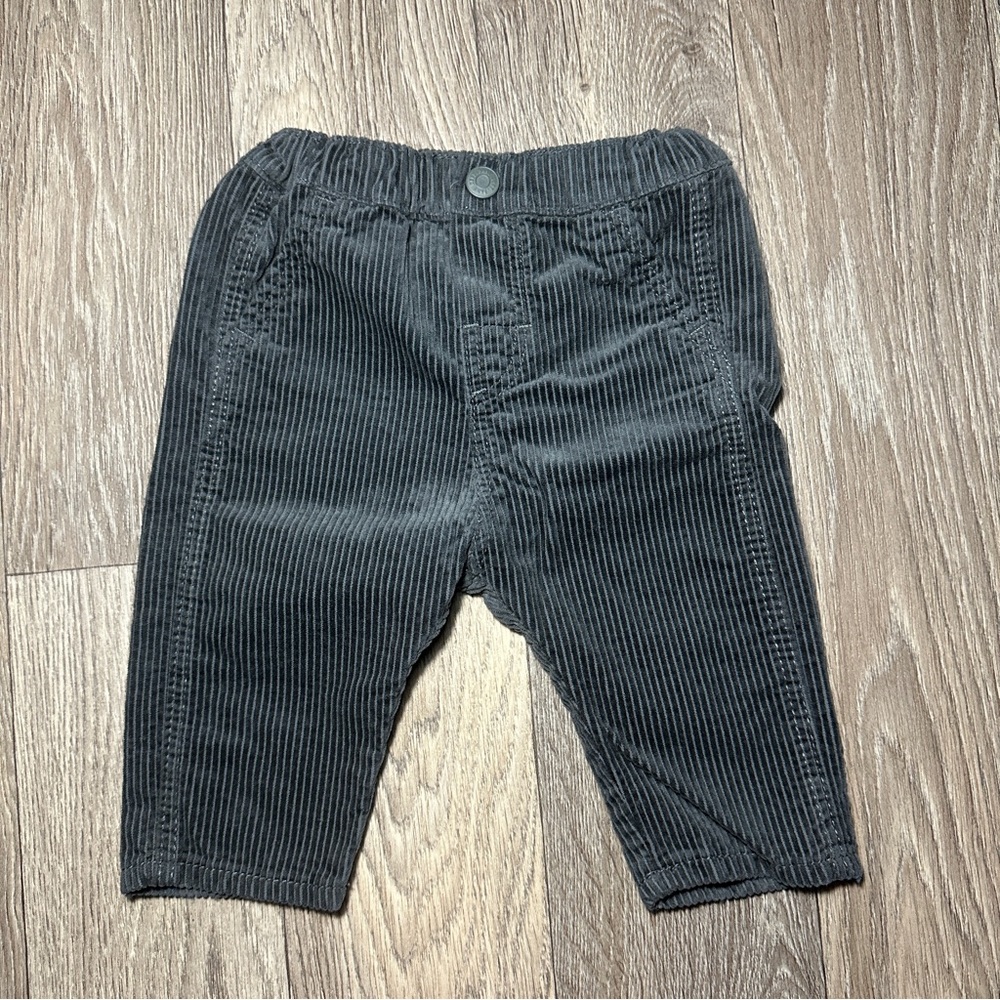 H&M Gray Corduroy Casual Bottoms Relaxed Fit